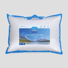 Calm Jumbo Medium Density Satin Bed Pillow