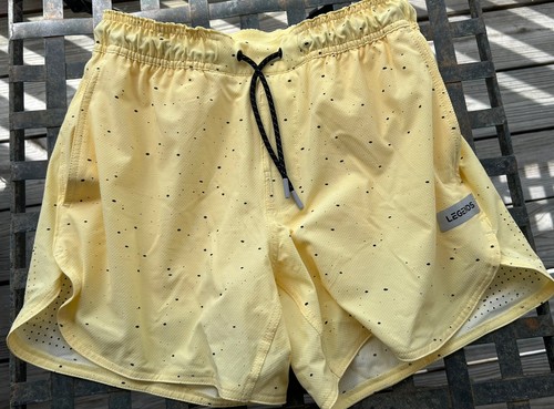 Legends Luka HD Shorts Small  W/ Liner Yellow with Splatter