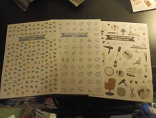 3X STICKERS FOR SCRAPBOOKING/JOURNALS 20x14.5 CM ST324