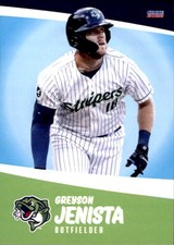 2022 Gwinnett Stripers Choice #17 Greyson Jenista Lawrence Kansas Baseball Card