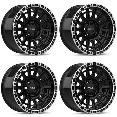Set of 4 20in Black Alloy Wheel Rims for 2016+ Nissan, RTX966A 20x9 6x139.7 ET10
