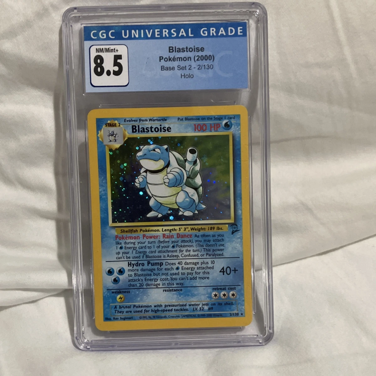 Pokémon TCG 8.5 Graded Blastoise Individual Collectible Card Game