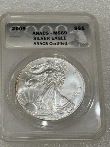 2009 SILVER EAGLE ANACS MS 69 ~~ PRISTINE ~~ NO SPOTS