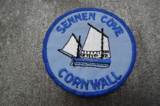 Sennen Cove Cornwall Woven Cloth Patch Badge (L12S)