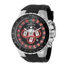 Invicta Aviator Monte Carlo Men's 50mm Watch Black Casino Roulette Poker 49850