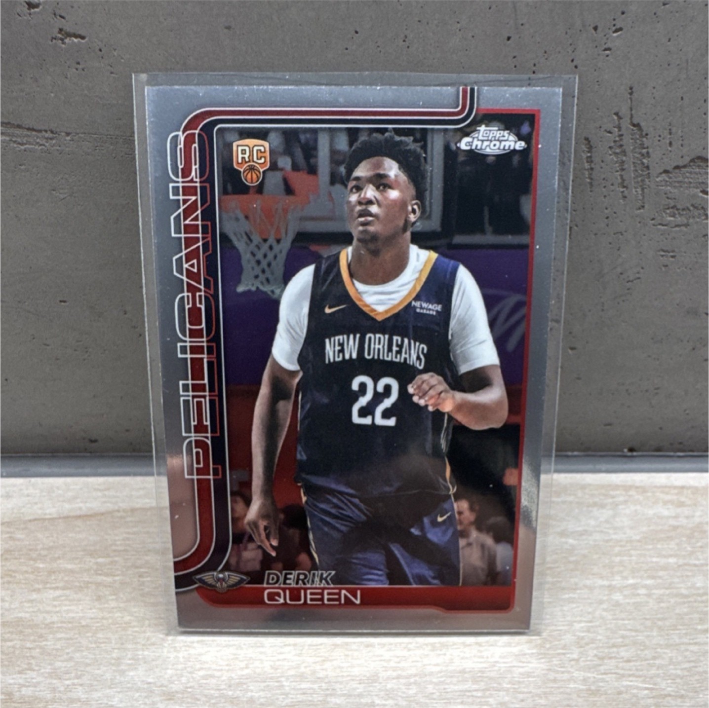 Topps Chrome 2025/26 Derik Queen #263 Rookie New Orleans Pelicans Basketball
