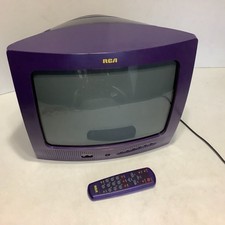 RCA Colorview E13701 Purple TV w/ Remote 13" Retro Gaming PLEASE READ AS-IS