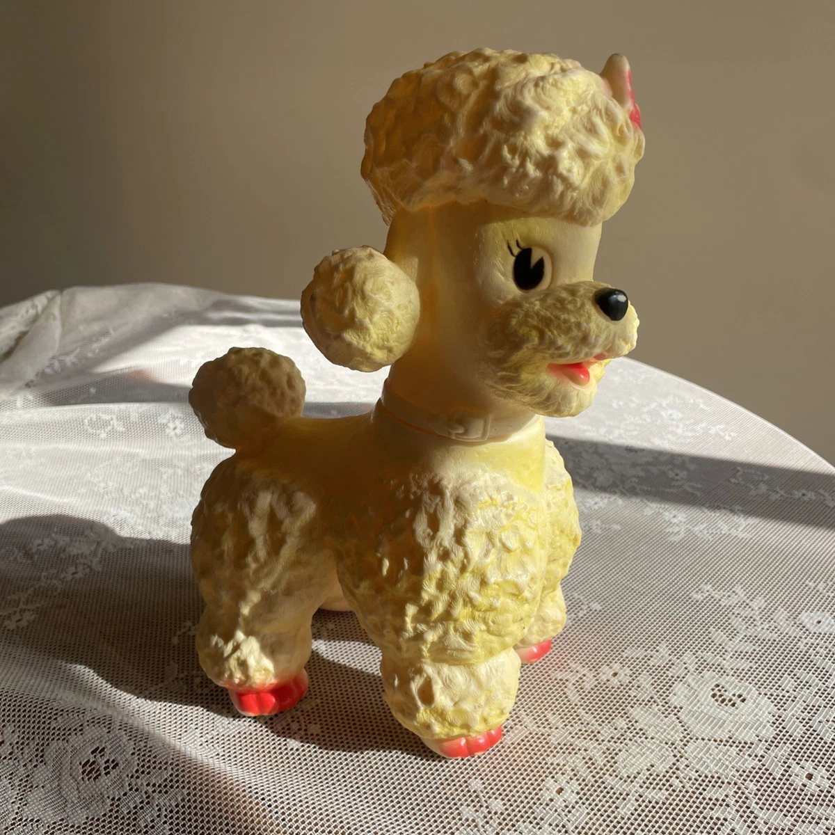 JOUET ANCIEN POUET Rubber Toys Italy Chien Fox Terrier Squeaky Puppazo