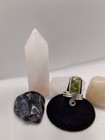 Prehnite Rectangular Stone and Silver Ring Size 7 — photo 1