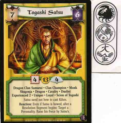 Togashi Satsu (Experienced 2) Ungraded L5R: Lotus Edition