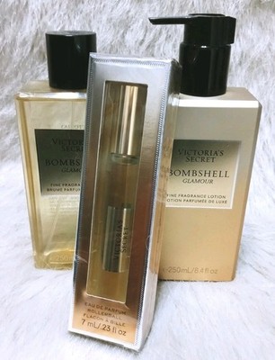 Bombshell GLAMOUR Victoria's Secret eau de parfum rollerball,Body Mist & Lotion 