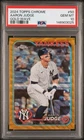 2024 TOPPS CHROME GOLD WAVE #50 AARON JUDGE 4/50 PSA 10