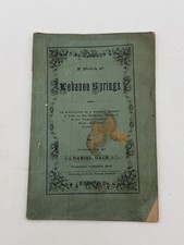1872 Lebanon Springs NY Shakers Columbia Hall Railroad Guide Daniel Gale