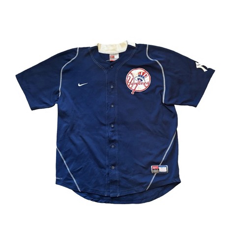 Vintage Nike Team Alex Rodriguez New York Yankees Blue MLB Jersey Men's Size XL - Picture 1 of 10