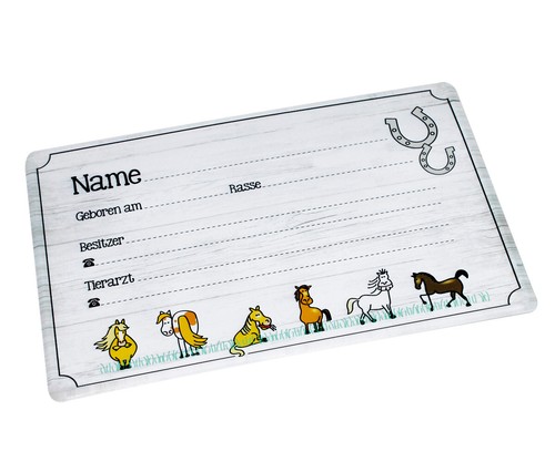 Metal Placa para Cajas Caballo Lema Impermeable Individual Pferdeboxenschild