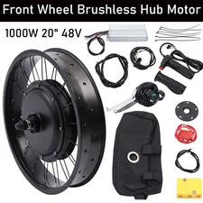 48V 20" Electric E-Bike *Front* Wheel Bicycle Motor Conversion Kit Fat Tire 1KW