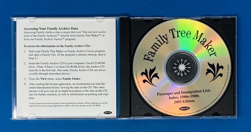 Lot of 22 Family Tree Maker CDs #255 - 591 + Passenger & Immigration Lists Index - Picture 6 of 14
