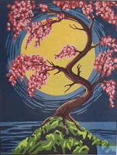 Needlepoint tapestry painted canvas 14.885  16"x24" GobelinL