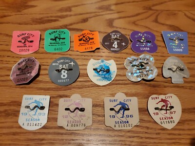15 BADGE SURF CITY LBI SEASONAL, DAILY COLLECTION NJ