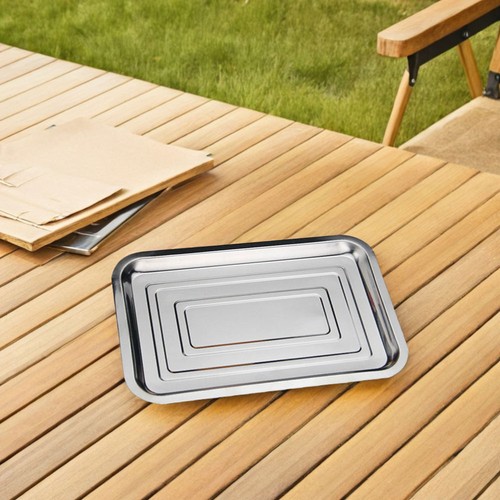 10 Pcs Stainless Steel Grilled Fish Plate Toddler Child Food Trays - Picture 7 of 12