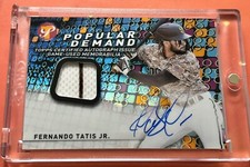 2022 Topps Pristine Popular Demand Auto Relics FERNANDO TATIS JR Orange 10/25 !!
