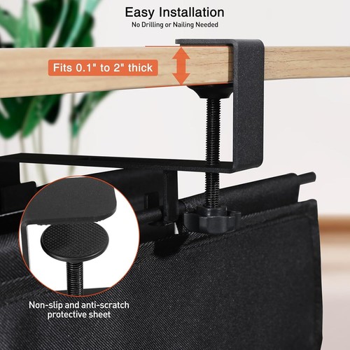 Under Desk Cable Management Tray 27.5" - Clamp on Wire and Cable Organizer - Picture 3 of 6