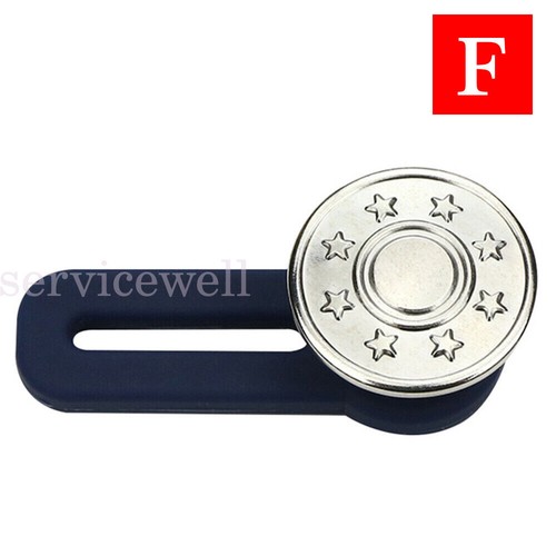1/2/5Pcs Metal Elastic Expander Jean Pants Waist Extender Stretch Button Instant - Picture 12 of 17