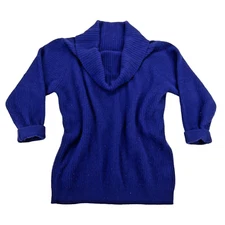 Paul Et Duffier Purple Wool Angora Blend Oversized Sweater Women's M