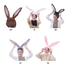 Japanese Cute Plush Funny Eastern Bunny Ears Cap Mask Adult Kids Halloween Party