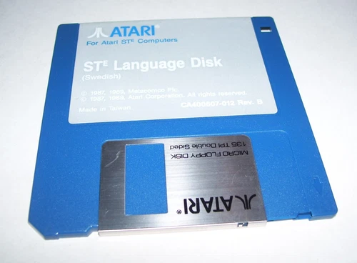 NEW Old Stock Genuine Atari ST 520 1040 STE Computer SWEDISH Language Disk