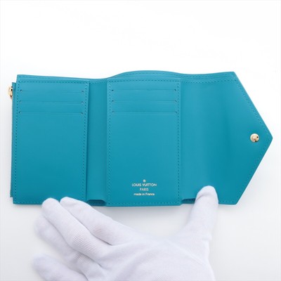 Louis Vuitton Nano Glam Portefeuille Victorine M82314 Blue Compact  