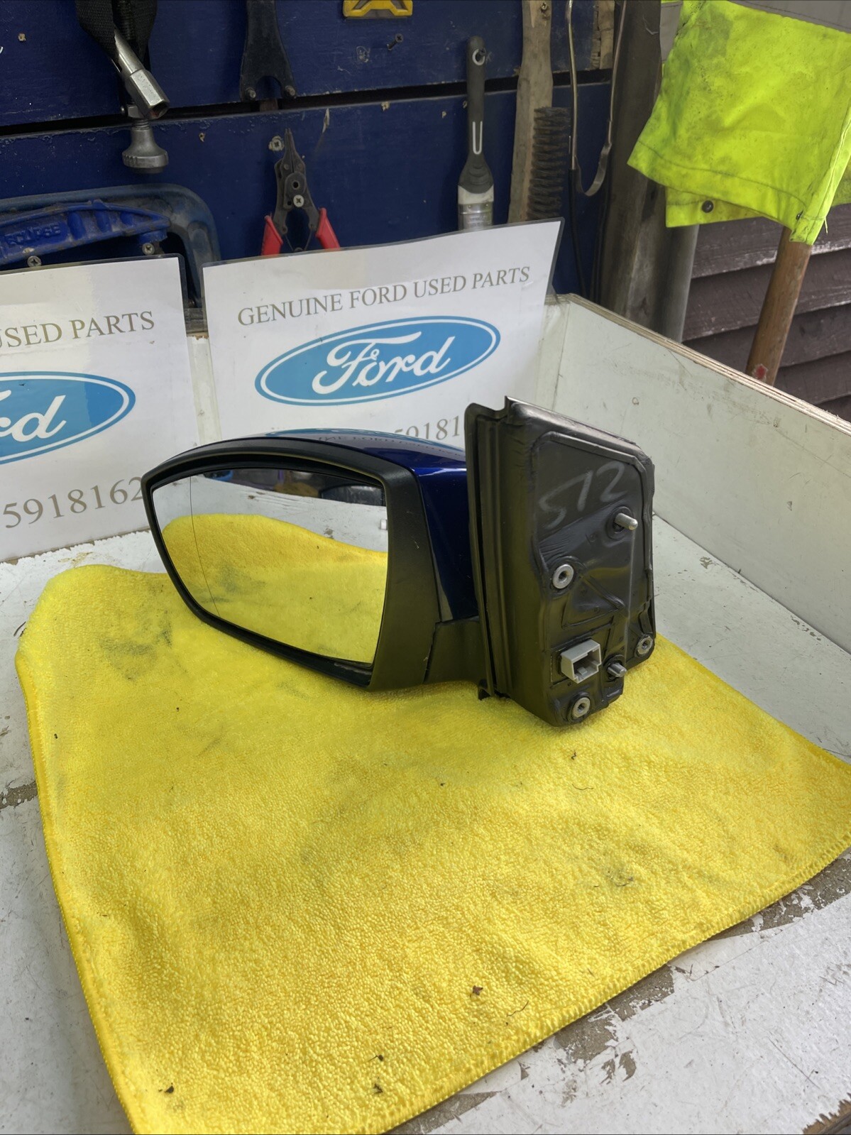 Espejo retrovisor Ford Kuga MK2 azul N/S pasajero izquierdo lado cercano genuino 2012-2019