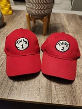 Thing 1 Thing 2 Baseball Cap Set Universal Studios Hats 2013 Dr Seuss