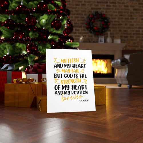  Psalm 73:26 God Is The Strength Bible Verse Canvas Christian Wa - Picture 12 of 16