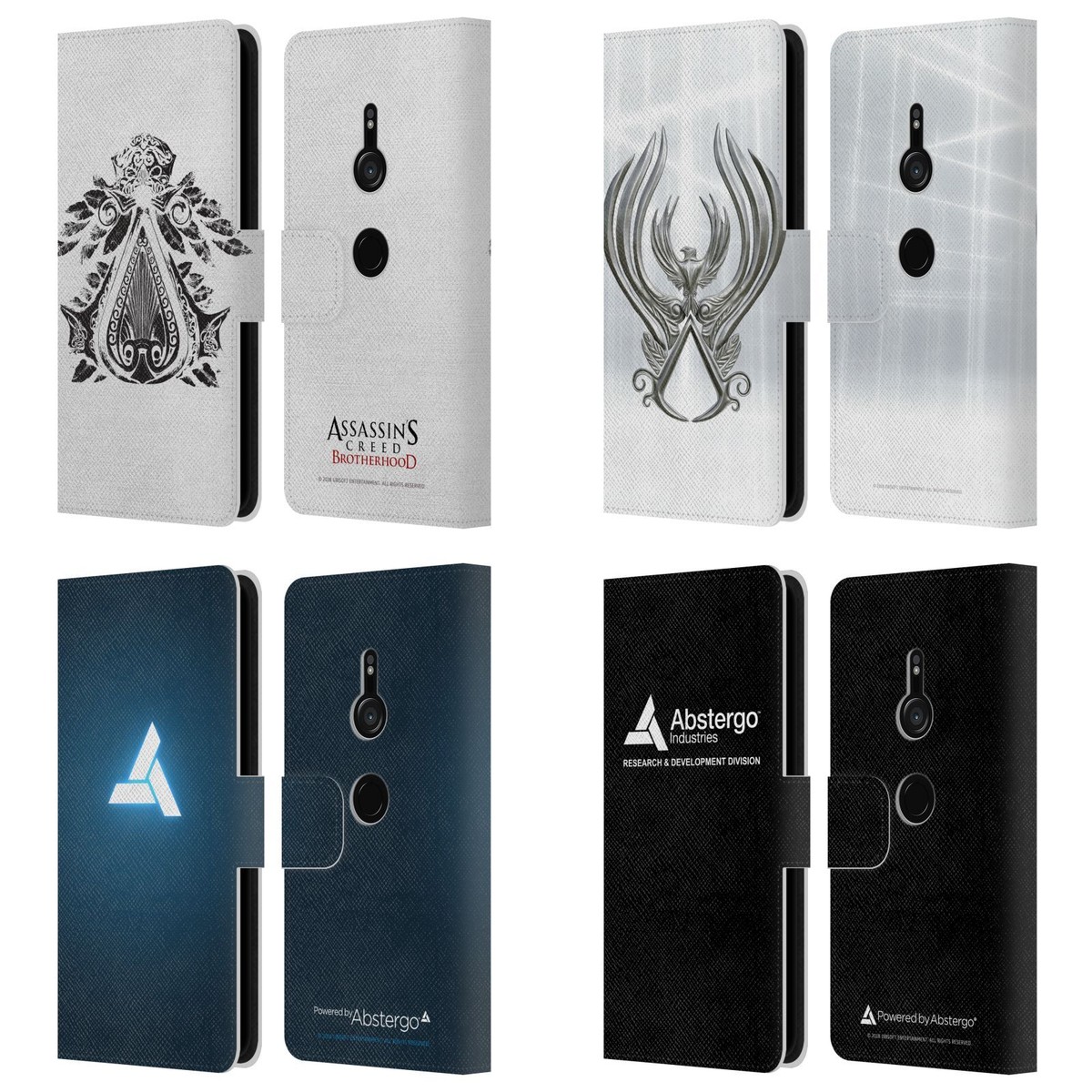 vap v3 OFFICIAL ASSASSIN'S CREED BROTHERHOOD LOGO LEATHER BOOK CASE FOR SONY  PHONES 1