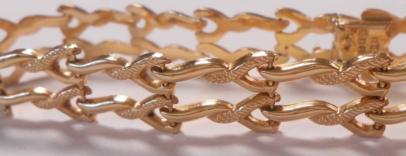 2 Rows Twisted Rope Smooth Texture Solid 750 18K … - image 3