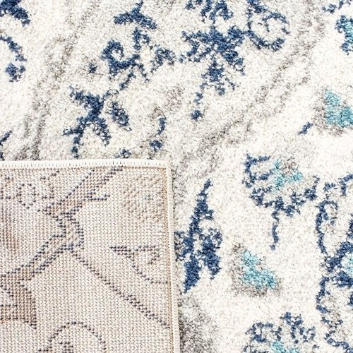 3' x 5' Coastal Blue Grey Damask Indoor Area Rug - Picture 2 of 3