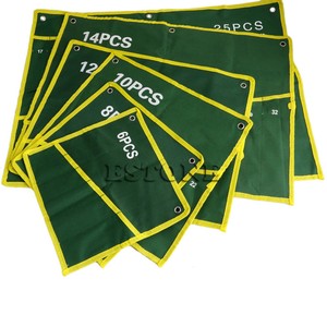 6/8/10/12/14/25 Pockets Spanner Wrench Tool Roll Up Storage Bag Durable