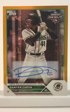 2023 Topps Pro Debut Danyer Cueva Gold Auto /50 Rangers