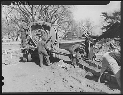 8'' x 10''  1942 Photo Washington, D.C. Construction of a bridge