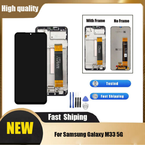 LCD Display Digitizer For Samsung Galaxy M33 5G Screen With Frame Repair Parts - Afbeelding 1 van 12