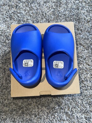 ADIDAS YEEZY SLIDE ブルー 10 adidas Yeezy Slide Azure Blue Size 7k Infant Baby Toddlers