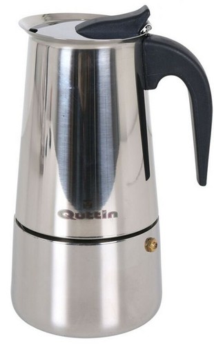 Cafetera italiana QUTTIN, 6 tazas, acero inox, apta incluso para inducción  | eBay