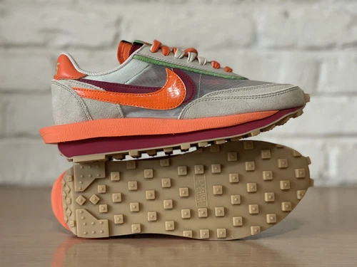 Nike LD Waffle SACAI CLOT Kiss of Death Orange Blaze Größe 6 / 7,5 W DH1347-100