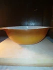 Vintage Pyrex Old Orchard Brown 4 Qt Cinderella Mixing Bowl #444 Made in USA