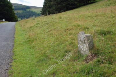 Photo 6x4 Old milestone below Cademuir Shown as a milestone on the map, b c2011