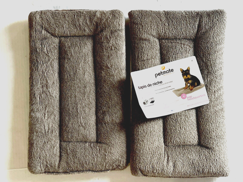 Petmate Plush Kennel Mat 16” x 9” Dog Brown Up to 10 Lb Soft Plush LOT of 2 - Picture 2 of 7