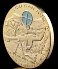 MILITARY SNIPER, YOU CAN RUN, BUT YOU'LL ONLY DIE TIRED, CHALLENGE COIN, GOLD — photo 2