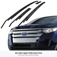 For 2011-2014 Ford Edge Main Upper Stainless Steel Black Billet Grille Insert