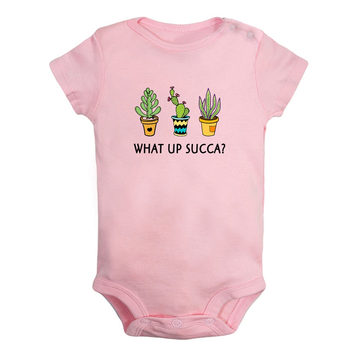 What Up Succa Cactus Funny Outfits Newborn Baby Bodysuits Infant